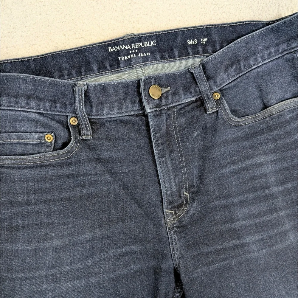 Banana Republic Slim Fit Travel Jean Men's 34x32 Viscose‎ Stretchy